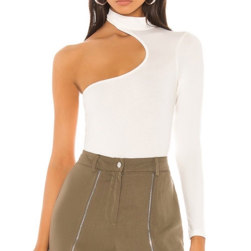 NWT! White Superdown Bodysuit